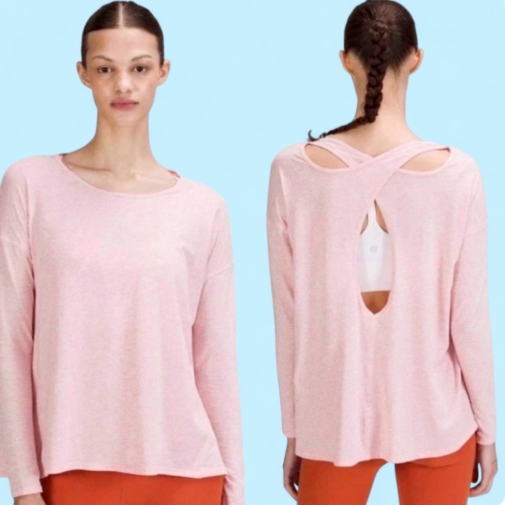 Pink Lululemon Back It Up Cut-Out Athletic/Yoga Top - Picture 11 of 14